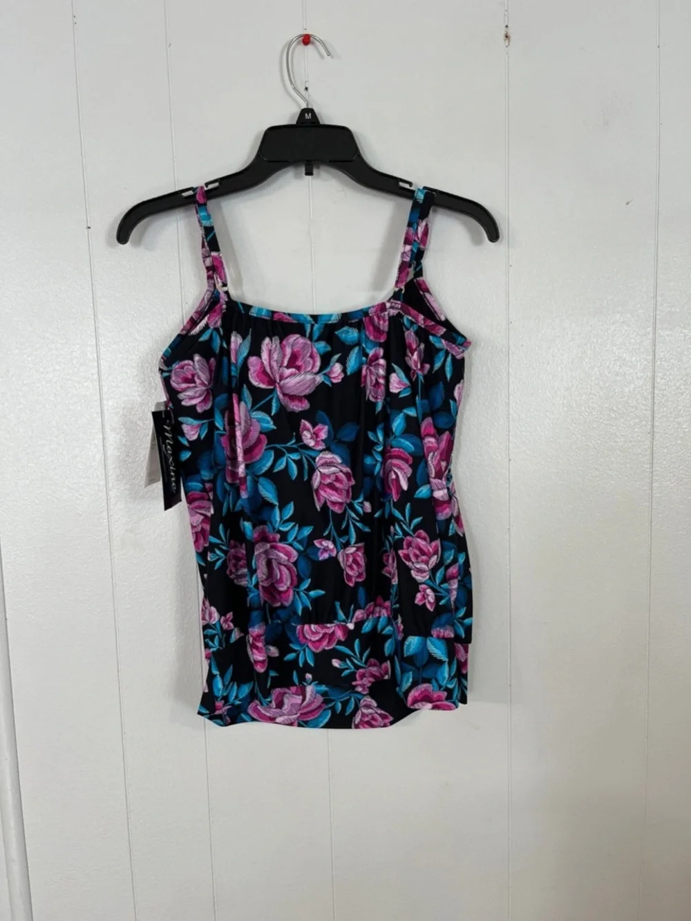 Maxine of Hollywood Women's Underwire Blouson Tankini Swimsuit Top NWT size 12 - Picture 4 of 7